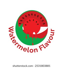 ícone de logotipo sabor de melancia Vetor