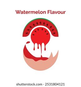 ícone de logotipo sabor de melancia Vetor