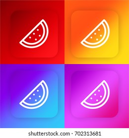 Watermelon four color gradient app icon set