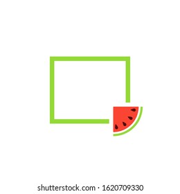 Watermelon Rahmendesign. Clipart-Bild