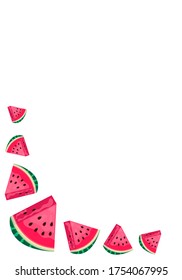 Watermelon frame in vector graphics