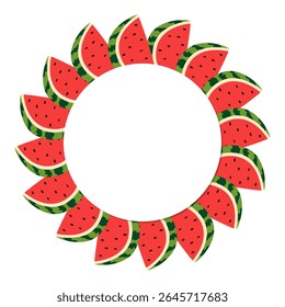 Moldura de melancia. Melancia, Fronteira de Colheita de Frutas de Verão. 