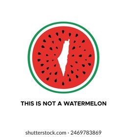 Watermelon Free Palestine flag vector, Save Gaza Save Palestine illustration for banner, t-shirt, poster, sticker, badges, social media design