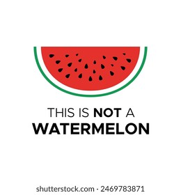 Watermelon Free Palestine flag vector, Save Gaza Save Palestine illustration for banner, t-shirt, poster, sticker, badges, social media design