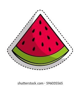 watermelon fresh fruit drawing icon