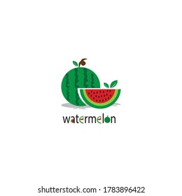 watermelon fresh fruit logo. vector icon design template