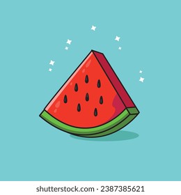 watermelon fresh fruit Palestine vector illustration