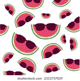 Wassermelone frische Früchte, Vektordesign