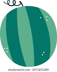 Ilustración vectorial de fruta fresca de sandía