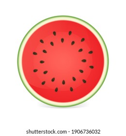 Watermelon. Fresh ripe sweet fruits. Cartoon vector.