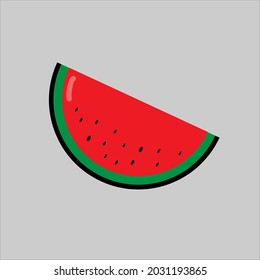 Watermelon fresh slice vector illustration