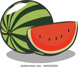 watermelon fresh in white background