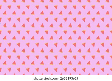 Watermelon fruit background pattern, cute fruit background vector illustration.