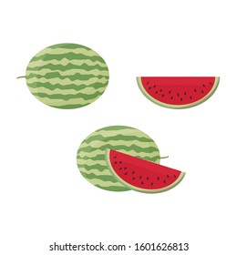 Watermelon fruit cartoon icon. Vector. 