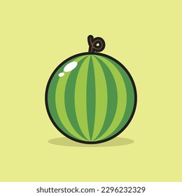 watermelon fruit cartoon illustration vector