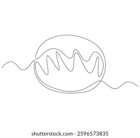 Watermelon fruit continuous line. Continuous one line drawing of Fresh watermelon. Watermelon seed concept. single line drawing