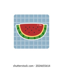 Watermelon fruit cute cartoon doodle