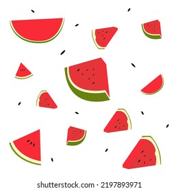 Watermelon Fruit design pattern can be used for pattern, clothes, wallapapper design needs