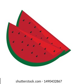 watermelon fruit design, white background 