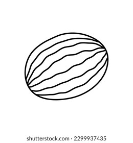 Watermelon fruit in doodle hand drawn style. vector illustrations isolated on white background.