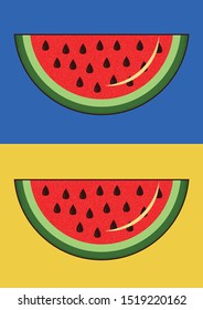 Watermelon fruit flat design vector