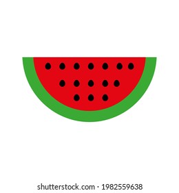 watermelon fruit flat icon vector