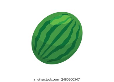 Wassermelone Frucht Flat Sticker Design