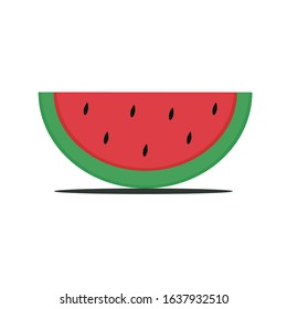 watermelon fruit flat vector illustration