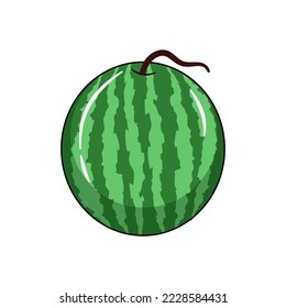 Ilustración vectorial plana de fruta de la sandía