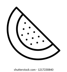 Watermelon Icon Outline Vegetable Fruit Stock Vector (Royalty Free ...