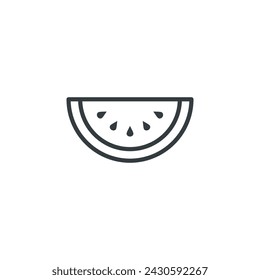 Watermelon fruit food icon, vector illustration