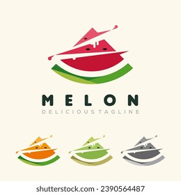 Watermelon Fruit Food Illustration.  Professional logo for your company or project