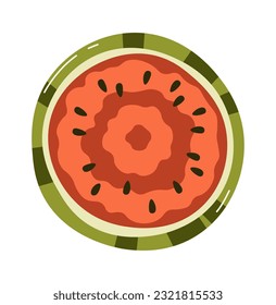 Ilustración de medio vector de frutas de sandía
