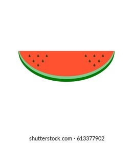 Watermelon fruit icon isolated. Modern simple flat vegetarian sign. Fresh Food, internet concept. Trendy natural symbol for website design, web button, mobile app. Logo illustration