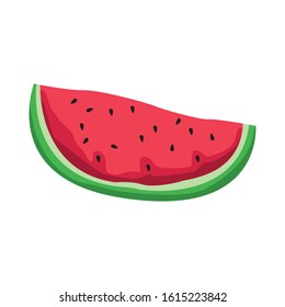watermelon fruit icon over white background, vector illustration