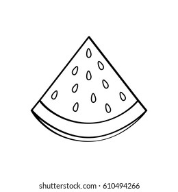 watermelon fruit icon over white background. vector illustration
