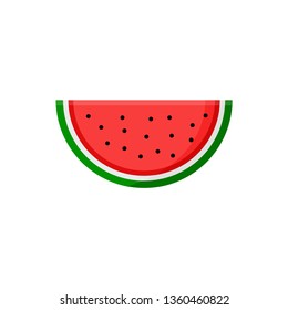 Watermelon Fruit Icon Vector