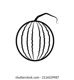 Wassermelonen-Fruchtsymbol, Vektordesign-Vorlagen auf weißem Hintergrund