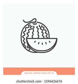 Watermelon fruit Icon Vector Illustration