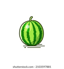 Wassermelonen-Fruchtsymbol, Vektorgrafik