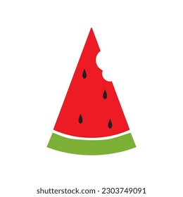 watermelon fruit icon vector illustration logo design