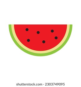 watermelon fruit icon vector illustration logo design