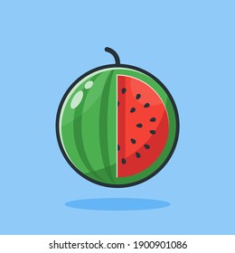 watermelon fruit illustration vector design