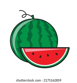 watermelon fruit illustration vector design