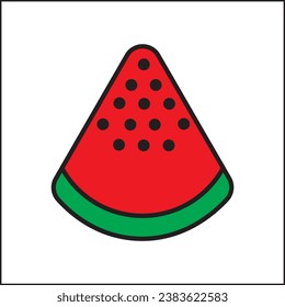 diseño vectorial de ilustración de la sandía. apto para logotipos, íconos, carteles, diseños de camisetas, pegatinas, anuncios, empresas, conceptos, sitios web.