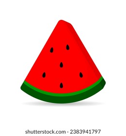 Watermelon fruit image icon. Vector illustration.