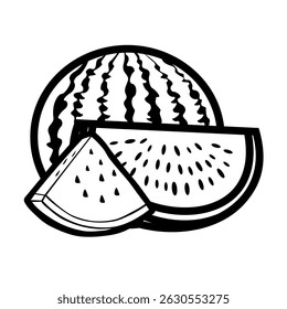 watermelon fruit image icon vector illustration design