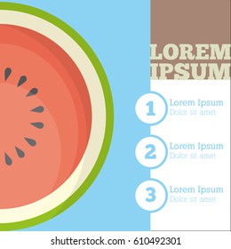 watermelon fruit infrographic design vector illustration eps 10
