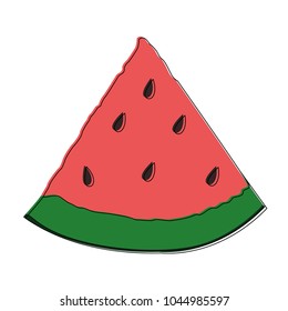 Watermelon fruit isolated