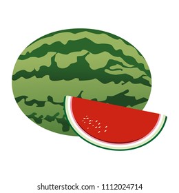 Watermelon fruit isolated